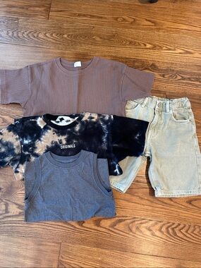 Kids size 8 Zara Jean shorts H&M shirts summer clothes